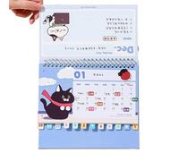 Desk Calendar 2026 - Spiral Bound Artistic Planner Academic Calendar for Home Office Study Desk Planner with Built-in Stand | Para escrit