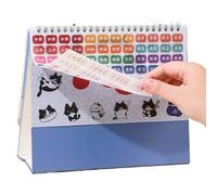 Desk Calendar 2026, Spiral Bound Cat Planner, 12 Months Animal Calendar, for Animal Lovers for Planning, Termination, Decoration and Organisation