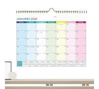 Desk Calendar 2026 - Thick Paper with Holiday Notes, Desk Calendar and Wall Planner for 18 - for Appointments Academic Program Home Office Christmas