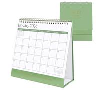 Desk Calendar 2026 UK, 18 Months Runs from Jan. 2026 to Jun. 2027, Monthly Standing Flip Desktop Calendar for Family Planner Diary, 22 X 21 cm
