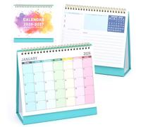 Desk Calendar 2026 uk, Runs Jan 2026 - Jun 2027, Academic Desktop Calendar, 2026 Desk Calender Monthly Standing Flip Desk Calendar Small for Family Planner Diary Starts on Monday bigger
