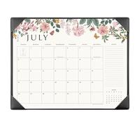 Desk Calendar 2026 with Desktop Mat, Cabbrix Large Desk Pad Calendar 22 x 17 Inch Runs From July 2026 to December 2027, Floral Design Calendar 2026 for Home School and Office (Apricot) (Black)