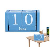 Desk Calendar Block's - 9.5x5x4.3cm Perpetual Month Date Display Wooden Block, Reusable Wood Decor, Farmhouse Office Accessory | Great Material Rotating Cube Calendarr Set for Desks Shelf Home