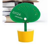 Desk Calendar - Bud-shaped , Pen Holder in Cube Shape Calendar 2026, for Men, Women, Office Colleagues, Male Employees, New Year, Adults, Father's Day, Dad