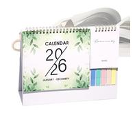 Desk Calendar - Desk Diary 2026 Clean Design, Task List 12 Month Agenda, Line Blocks Large Supplies for Women Teachers Planning Organization