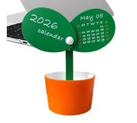 Desk Calendar - Desk Planner Bud Shape - Calendar Cube Pen Holder 2026 for Men Women Colleagues Christmas Employees Office New Year Adults Father's Day