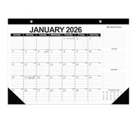 Desk Calendar January 2026-June 2027, 18 Month Wall Calendar with To-Do List & Thick Paper 17x12 Inch Easy to Tear & Hanging for Home Office School