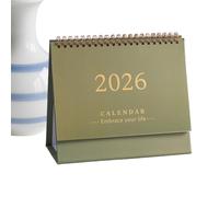Desk Calendar - July 2025 to December 2026 Weekly Table 12 Months, on Stand for Daily Planning Students Teachers Executives Office Home