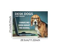 Desk Calendar - Monthly Desk Calendar - Creative Working Dog 2026 Planner For Workplace Family Home Planning Table School Friends Organizing