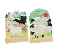 Desk Calendar Monthly - Thick Paper 3D Funny Sheep Horse Theme, Humorous Daily Planner, Sturdy Tabletop Display | Playful Organizer for Appointment Schedule Home School Kids Women Teacher Holiday