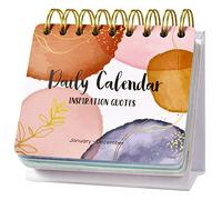 Desk Calendar - Planners Undated Perpetual Desk Easel / Inspirational Standing Flip Calendar - Page a Day - (5.25" x 5.5") - Positive Daily