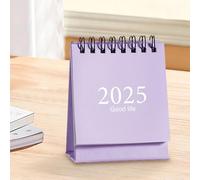 Desk Calendar, Standing Calendar, Spiral Stand Calendar, 360 Degree Page Change, Desk Calendar, Reversible, 2025 Double-Sided, Standing Leafing, Portable Calendar, Monthly Turning Plan for Te