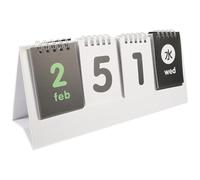 Desk Calendar with Reversible Design White Perpetual Modern