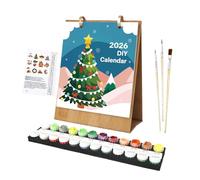Desk Calendars, Paintable Art Calendar, Creative Craft Planner, Academic Organizer, Educational Supply, for School, Office, Kids, Home, Classroom, Teachers, 8.86x7.17 Inches