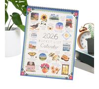 Desk Calendars, Spiral Monthly Daily Notebook, 11.22x8.27 Inch Date Planner with Clear Design, Month Table Calendar with Neat Style, Scheduling Accessory for School, Classroom, Office, Home and Family