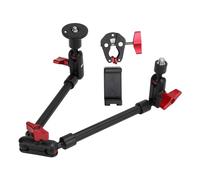 Desk Camera Mount Professional 360 Degree Adjustable Camera Clamp Mount with 1/4 Inch and 3/8 Inch Thread for LED Light, Microphone, DSLR, Cell Phone Clip on Desk Up to (22 Inch 58x44x6.5cm)