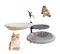 Desk cat bed chair 360 Rotation Adjustable Desktop Attachment Cat Perch Height Comfortable Elevated Nest for Home Furniture Office Spinnable Indoor Mounted Work Accessories Supports up to 50lbs(B)