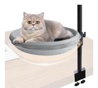 Desk Cat Bed | for Pets 360° Rotatable, Removable for Car Cabinet Counter Balcony Nightstand Interior