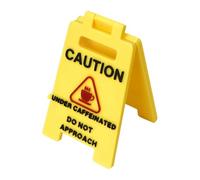 Desk Caution Sign - Gag Table Ornaments,3D Print Desk Sign Decoration for Employee Meeting Birthday Men Women Colleagues Home Corporate