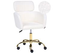 Desk Chair ALENA Boucle White