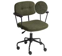Desk Chair ALGERITA Boucle Dark Green