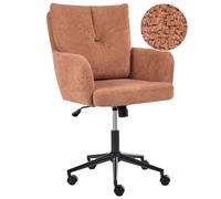 Beliani Desk Chair Alpine Fabric Golden Brown