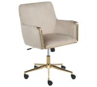 Desk Chair ALTONA Velvet Beige