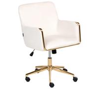 Desk Chair ALTONA Velvet Off-White