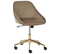 Desk Chair BARDSDALE Velvet Dark Brown