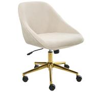 Desk Chair BARDSDALE Velvet Light Beige