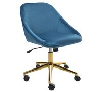 Desk Chair BARDSDALE Velvet Navy Blue