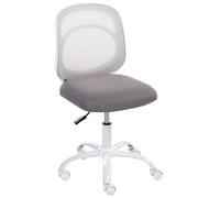 Beliani Desk Chair Blissful Fabric Grey