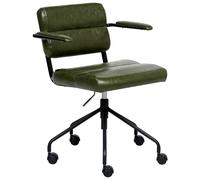Desk Chair CANDOR Faux Leather Dark Green