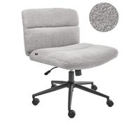 Beliani Desk Chair Catlin Boucle Light Grey