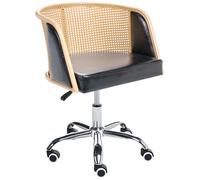 Desk Chair ELKHART Faux Leather Black