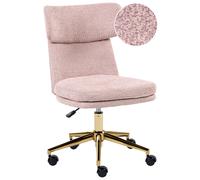 Desk Chair GRANBY Boucle Pastel Pink
