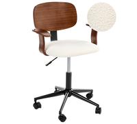 Beliani Desk Chair Gunnison Boucle Off-White