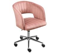 Beliani Desk Chair KATONAH Velvet Pink, Pink