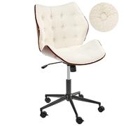 Desk Chair LOMPOC Boucle Off-White