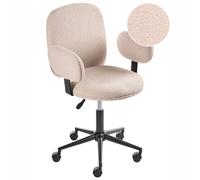 Beliani Desk Chair MORAGA Boucle Beige