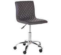 Desk Chair ORLANDO Faux Leather Dark Grey