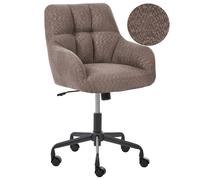 Desk Chair PALMDALE Boucle Dark Brown