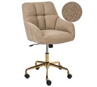 Desk Chair PALMDALE Boucle Light Brown
