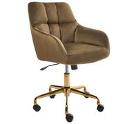 Desk Chair PALMDALE Velvet Brown