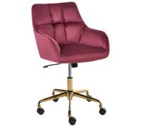 Desk Chair PALMDALE Velvet Burgundy