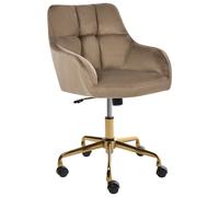 Desk Chair PALMDALE Velvet Taupe