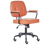 Desk Chair PAWNEE Faux Leather Orange