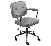 Desk Chair PAWNEE Velvet Grey