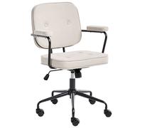 Desk Chair PAWNEE Velvet Light Beige