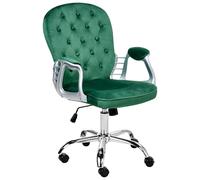 Beliani Desk Chair Princess Velvet Green